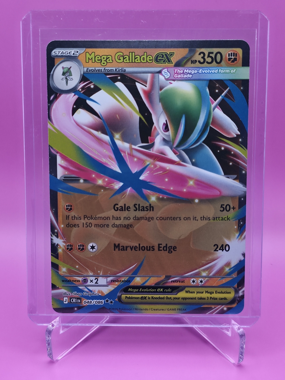 Pokémon TCG - Mega Gallade ex - Chaos Rising - Double Rare - 048/086